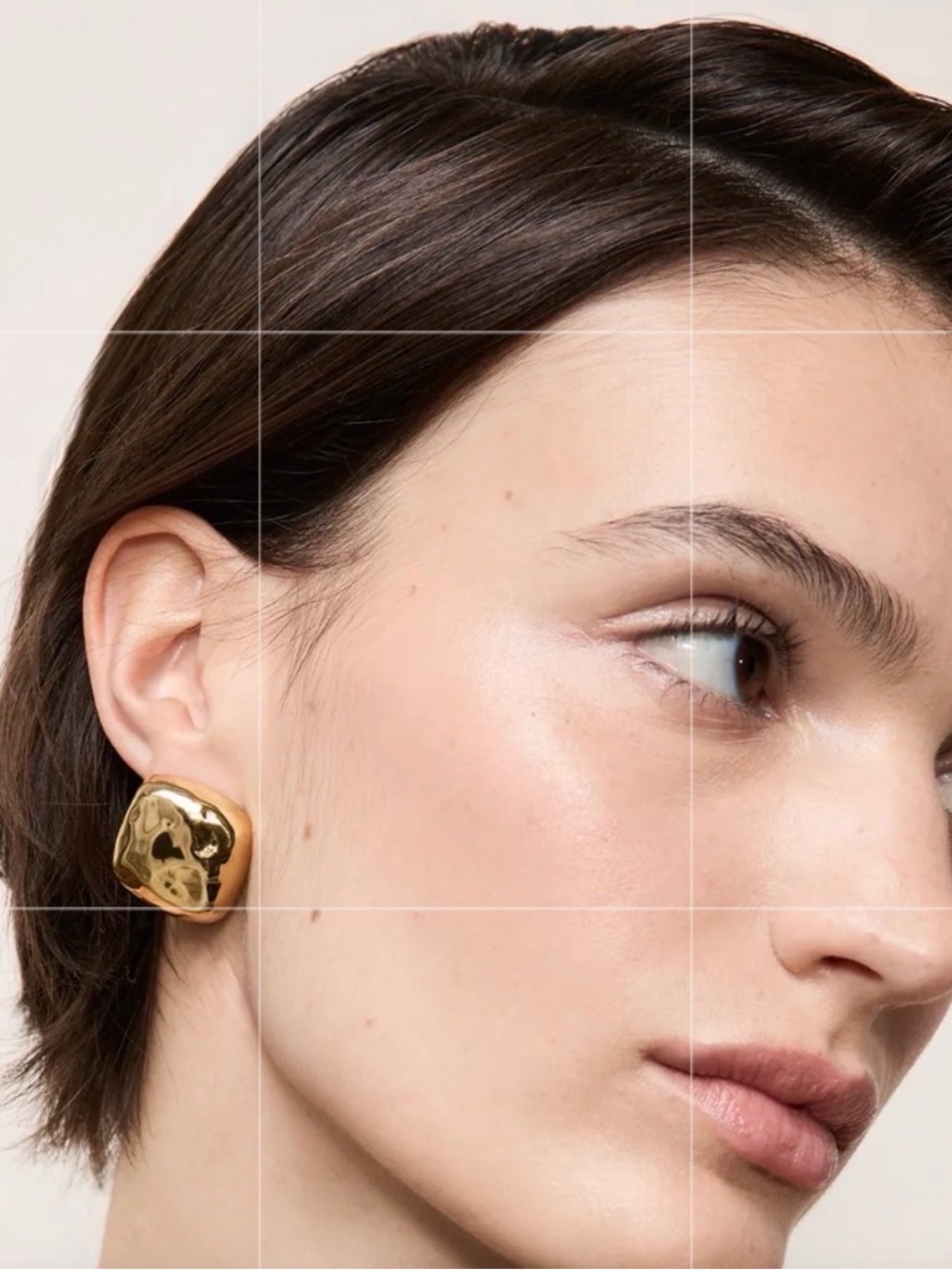 Déhanche Tetra 24K Gold Vermeil Statement Earrings NIB Post Back